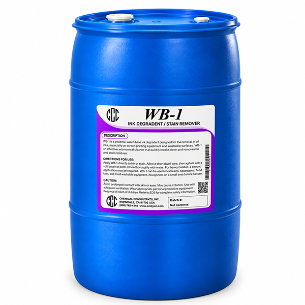 CCI WB-1 Ink Degradent/Mild Stain Remover - 55 Gallon