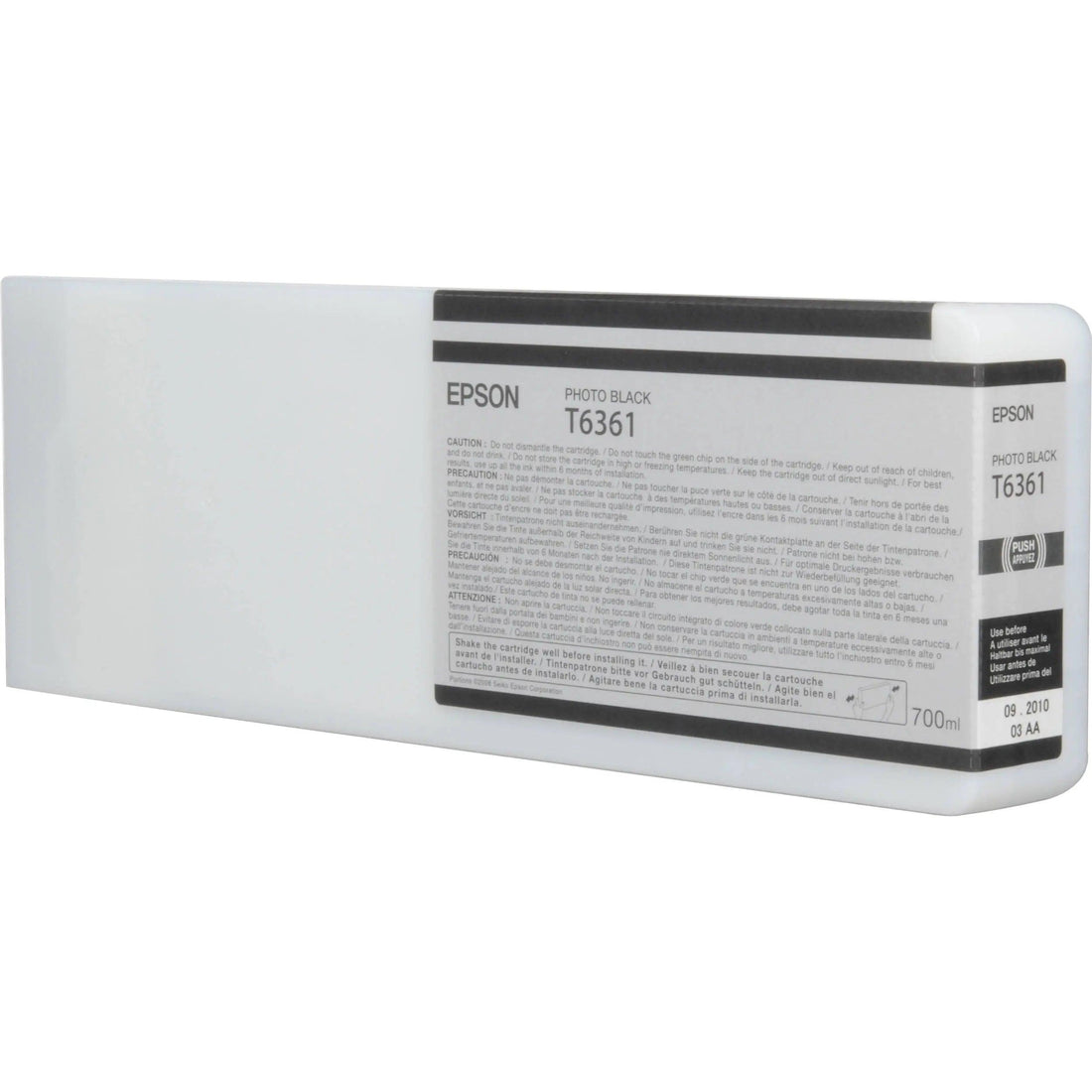 Epson T6361 Photo Black UltraChrome HDR Ink Cartridge - 700ml