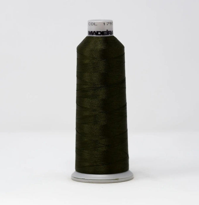 Madeira Polyneon 1795 Dark Camo Green Embroidery Thread 5500 Yards