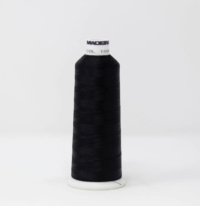 Madeira Rayon 1006 Diamond Black Embroidery Thread 5500 Yards Madeira