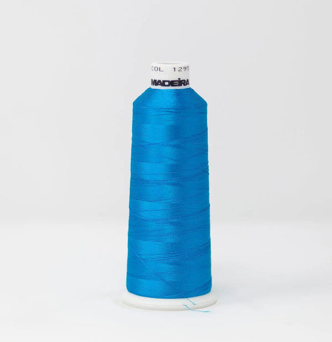 Madeira Rayon 1295 Cyan Embroidery Thread 5500 Yards