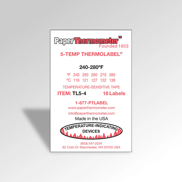 Heat Tapes 240 - 280  16 Labels Per Pack