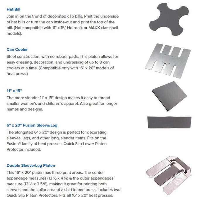 Stahls' Hotronix Heat Press Platens Stahls